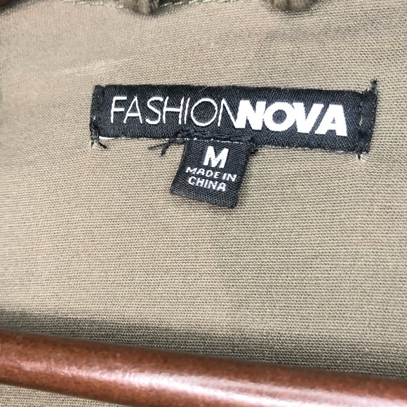 Fashion Nova army green moto jacket size medium - Picture 5 of 5